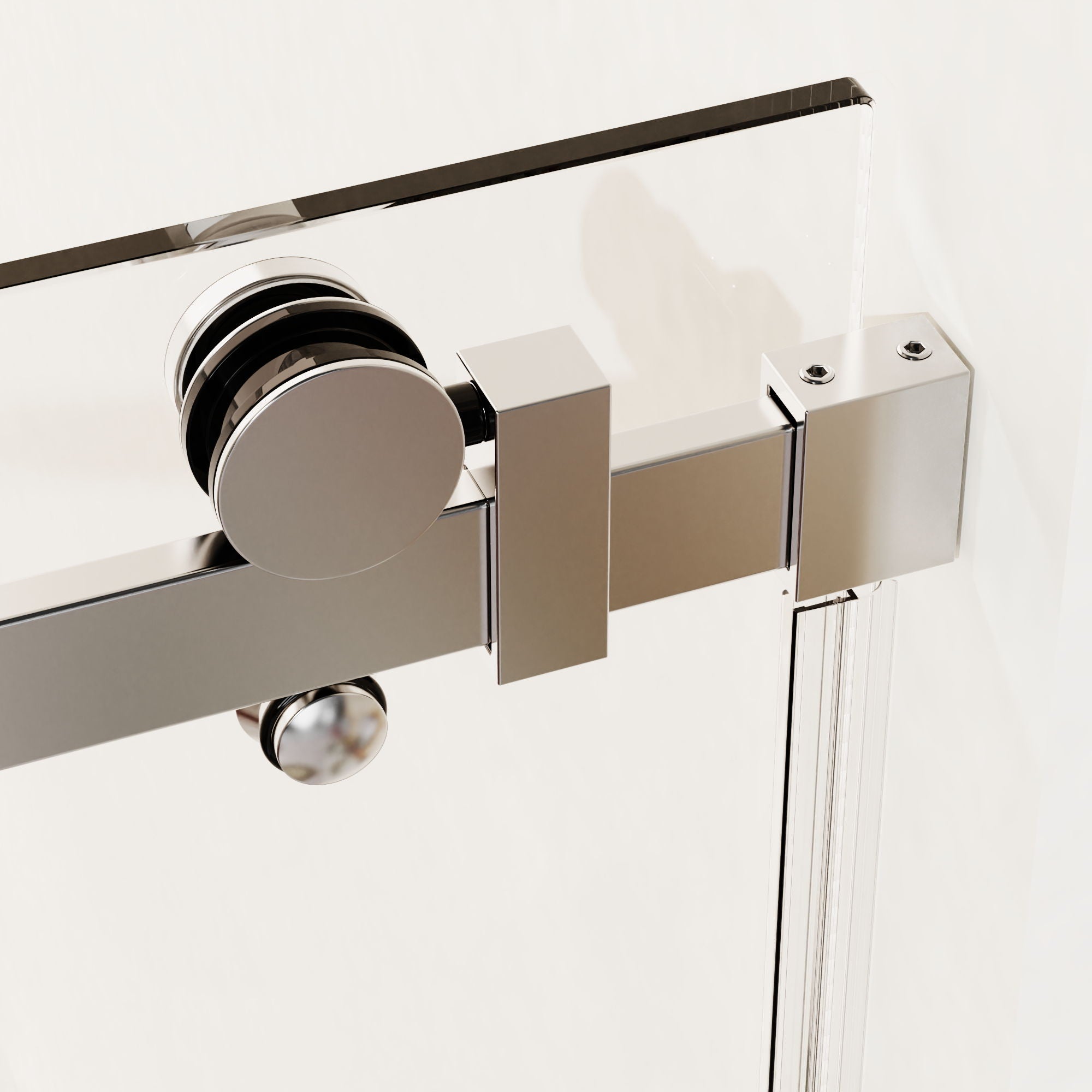 Frameless Single Sliding Shower Door, Sgcc Tempered Glass, Reversible