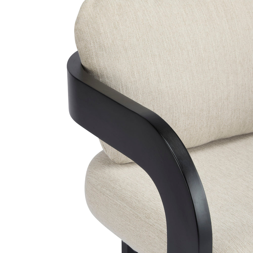 Dining Chairs & Pillow Back (Set of 2) - Beige / Black