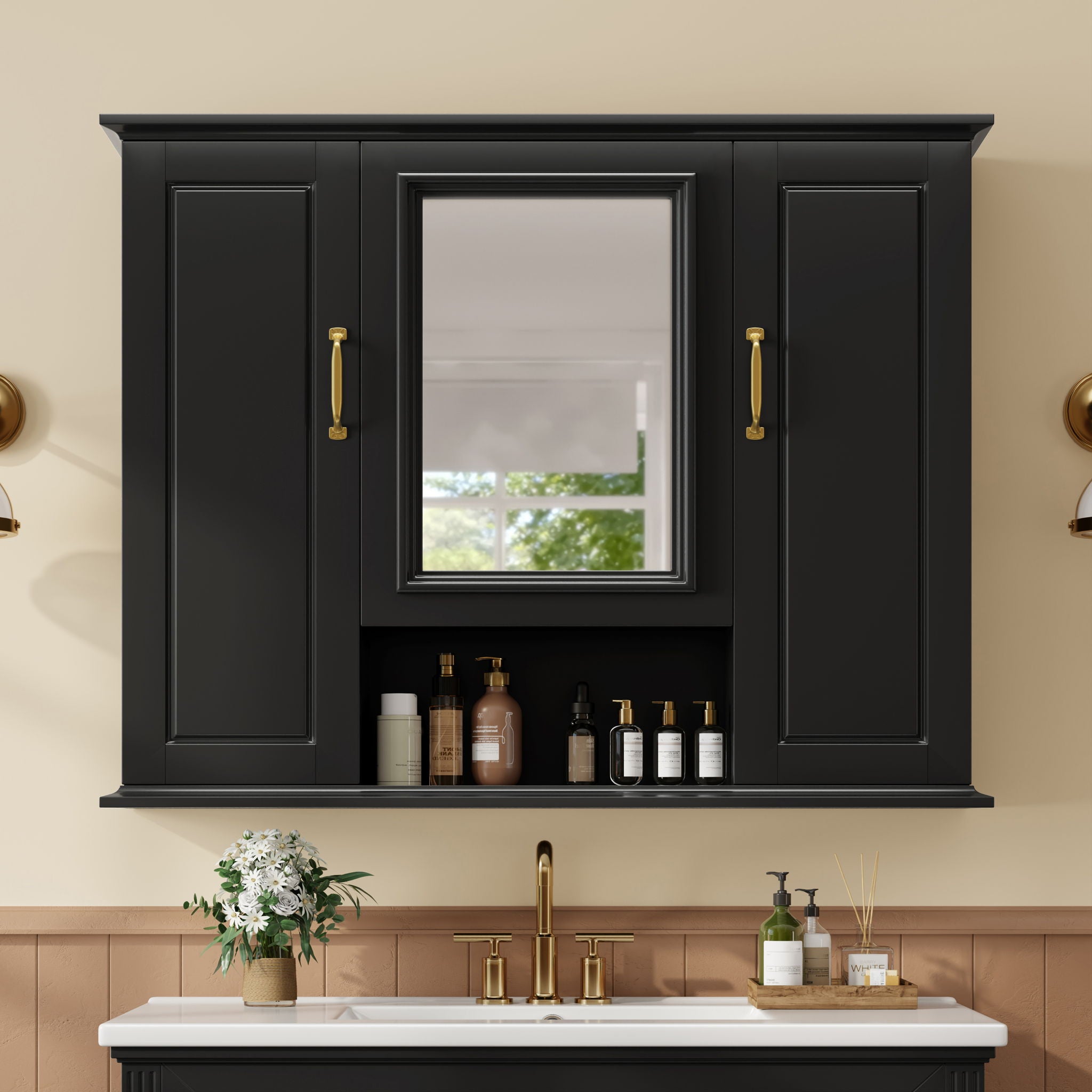 Modern Freestanding Bathroom Vanity With Sink, Cabinet, Soft-Close Drawers, Tip-Out Tray