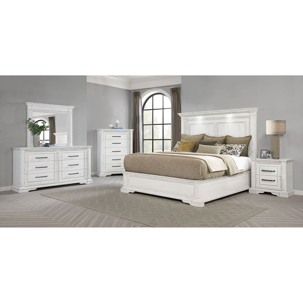 2 Drawer Nightstand With Dual USB Charging Ports - Vintage