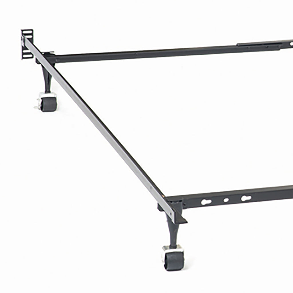 Deverton - Queen / Eastern King / California King Bed Frame With Center Support And Adjustable Design - Black