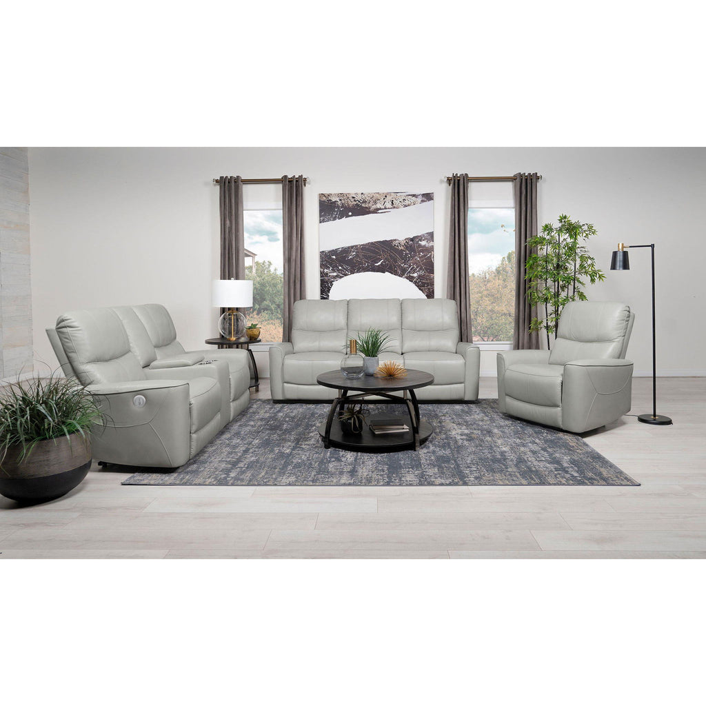 Amberly - 3 Piece Power Reclining Sofa Set - Light Gray