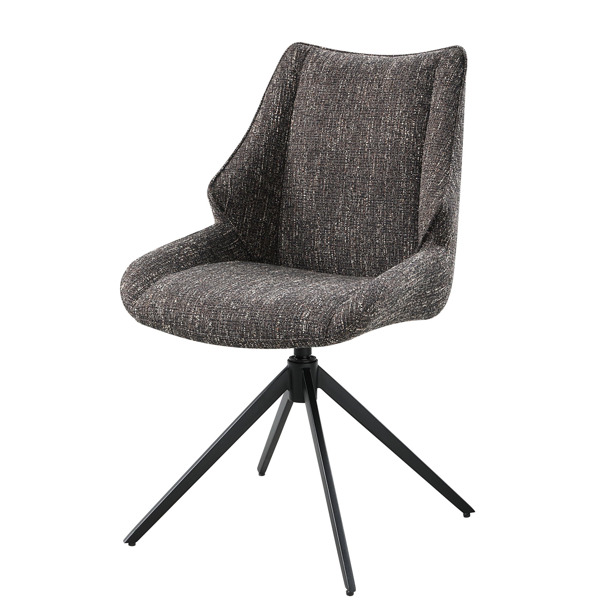 Malika - Side Chair With Swivel (Set of 2) - Brown Gray