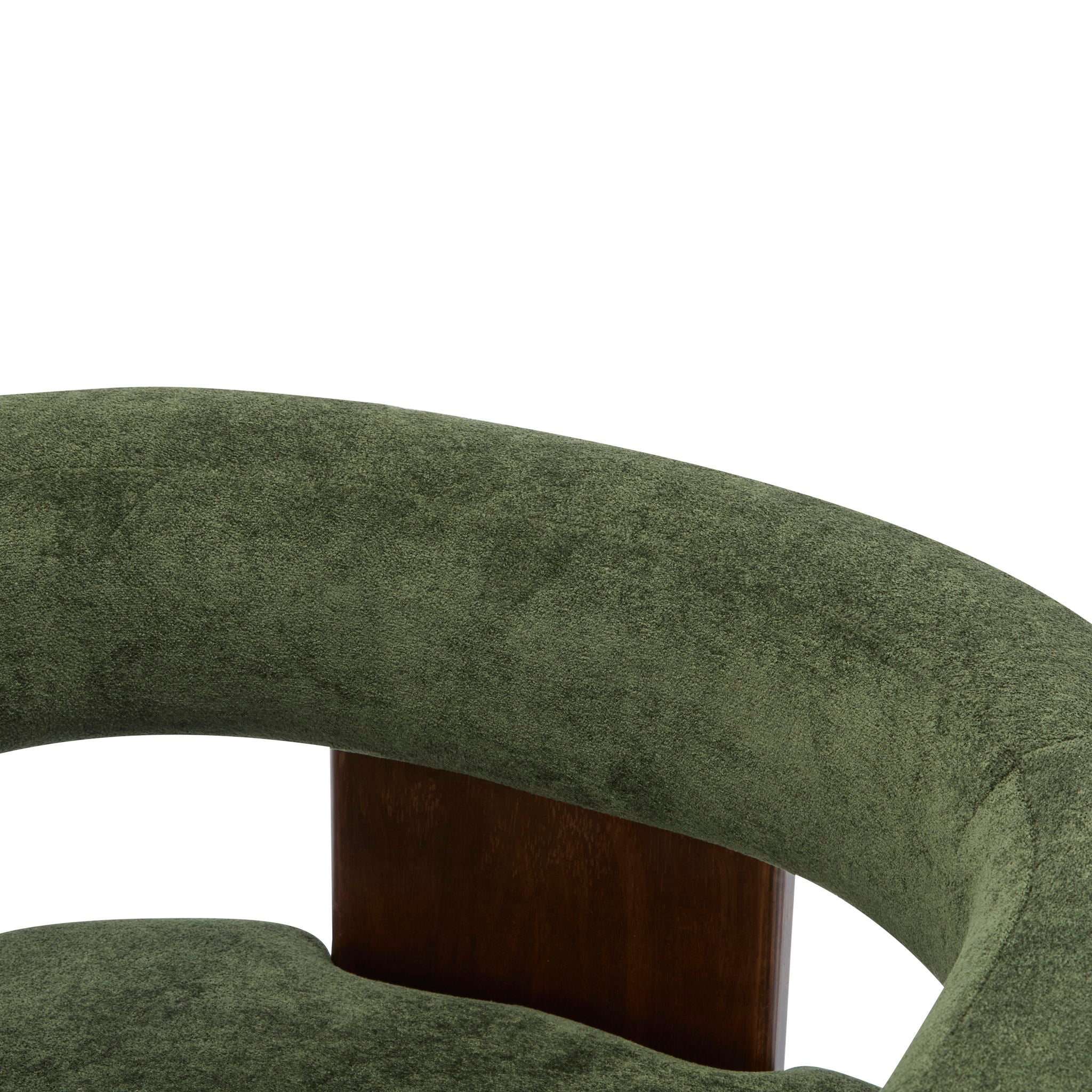Modern Upholstered Accent Arm Chair With Barrel Back Design