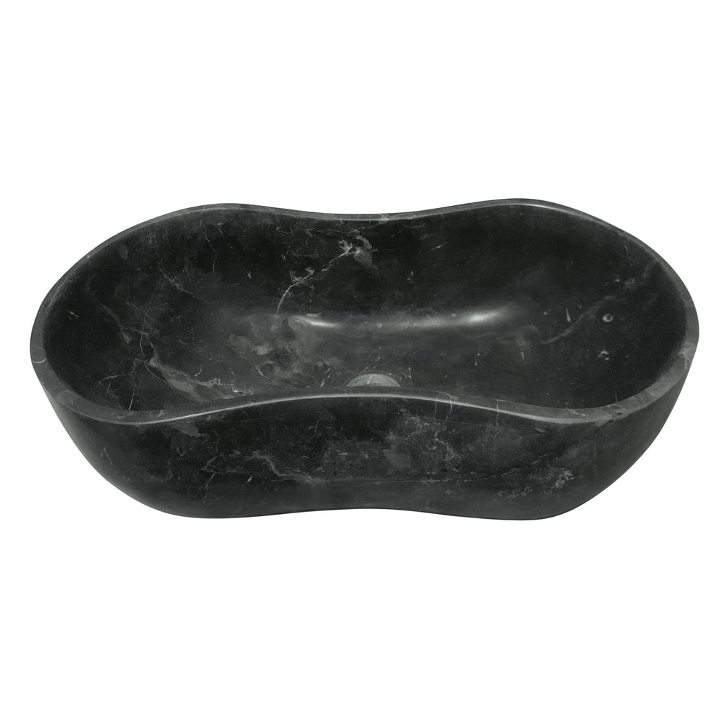 Vessel Sink, Wavy Shape Basin, Vanity Bowl - Dark Gray