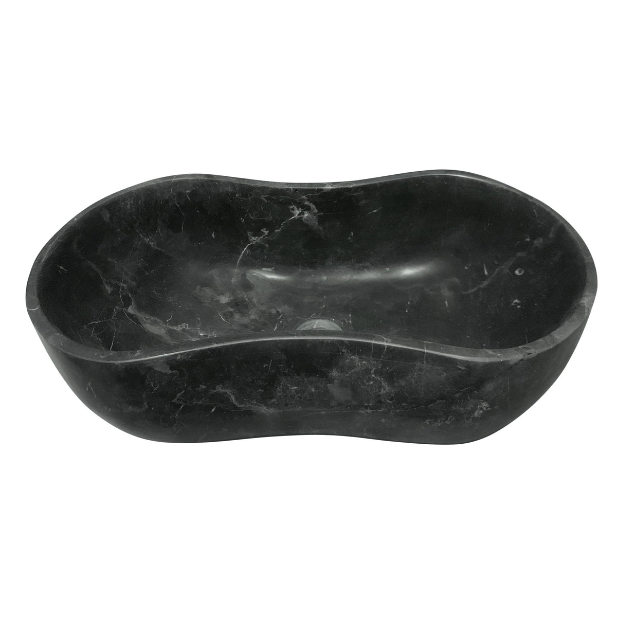 Vessel Sink, Wavy Shape Basin, Vanity Bowl - Dark Gray