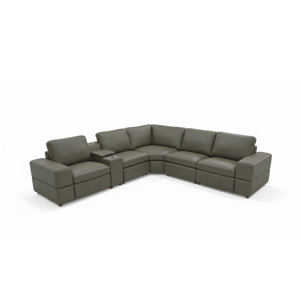 Upholstered Large Arms Sectional With Recliner Seats