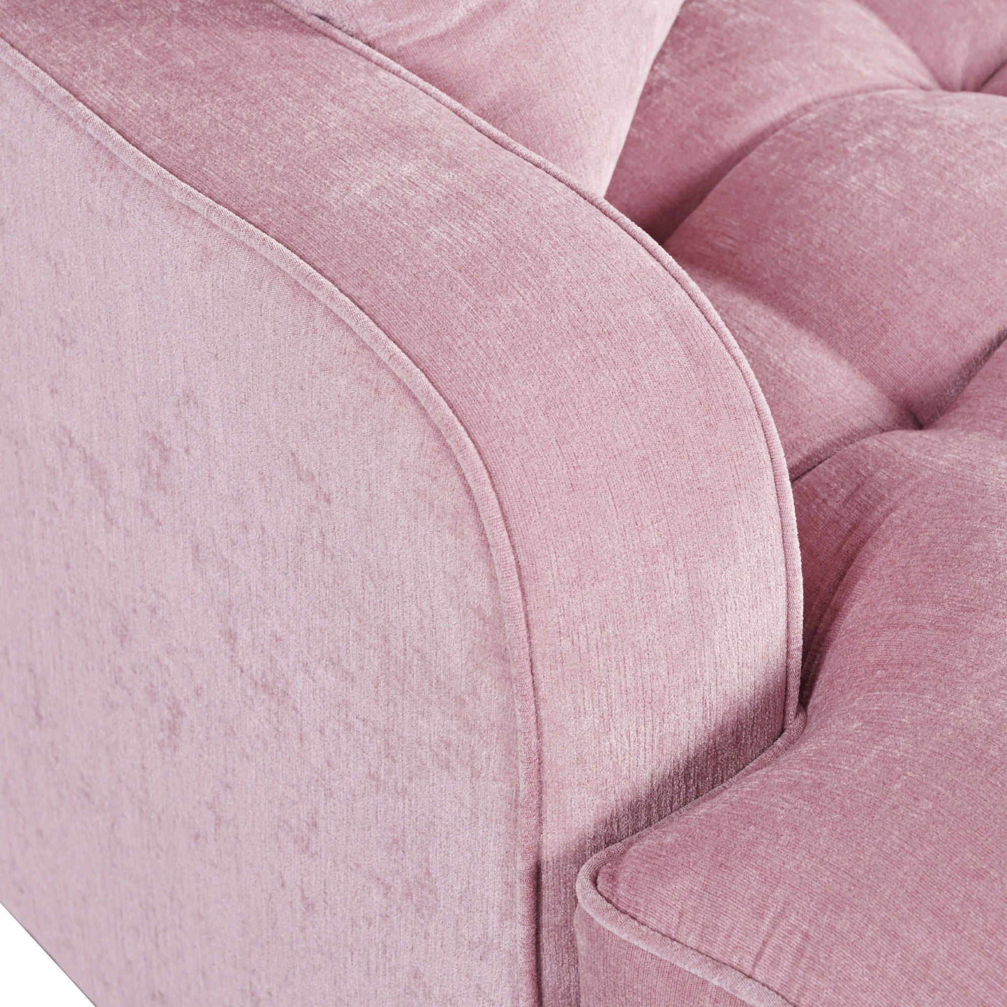 Modern Chaise Lounge Upholstered Sofa Couch With Tufted Seat And Detachable Pillows For Living Room