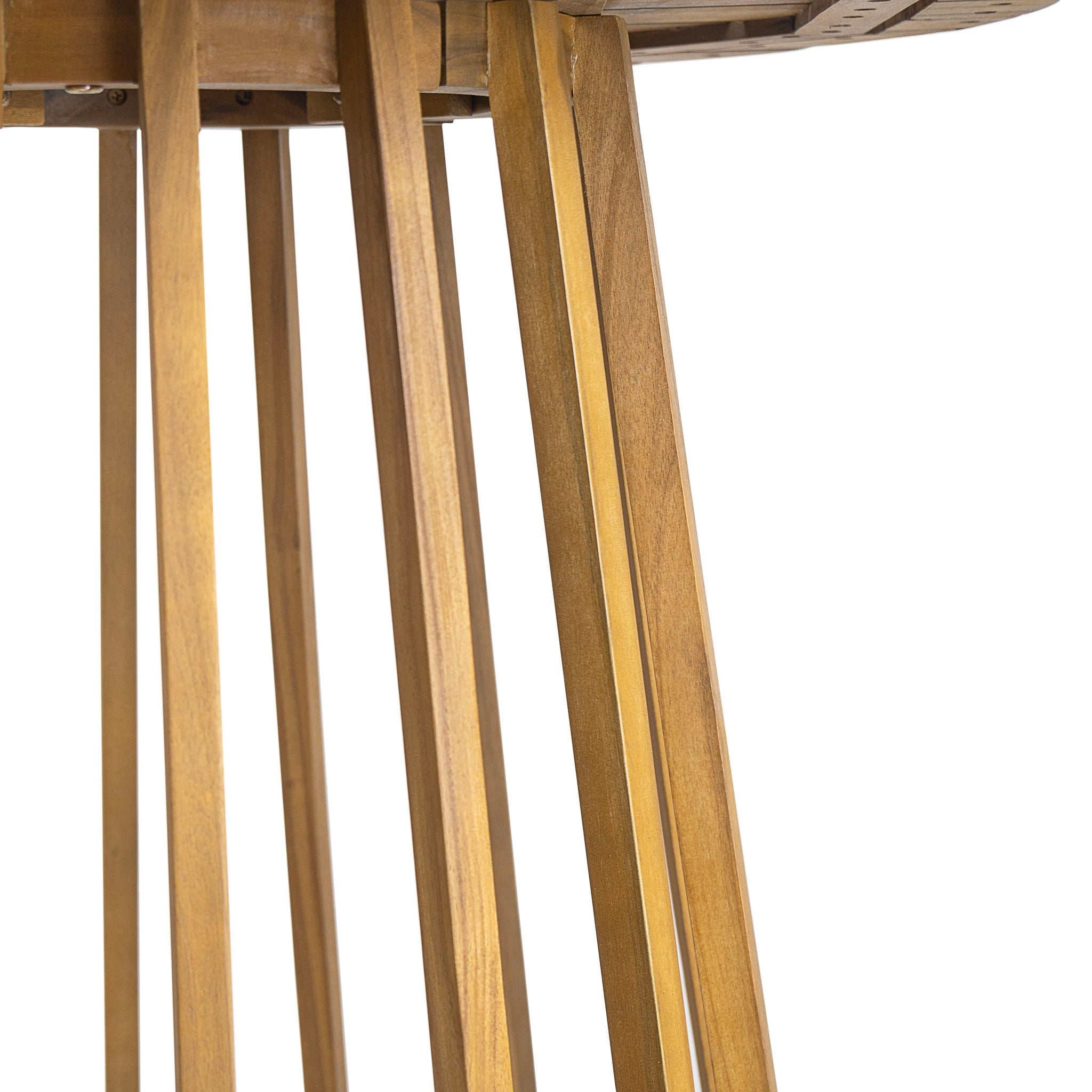 Outdoor 3 Pieces Dining Set With Cushions - Teak - Teak