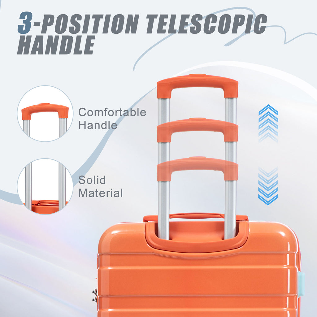 Luggage Set 20" /24" /28" With Combination Lock And Silent Wheels
