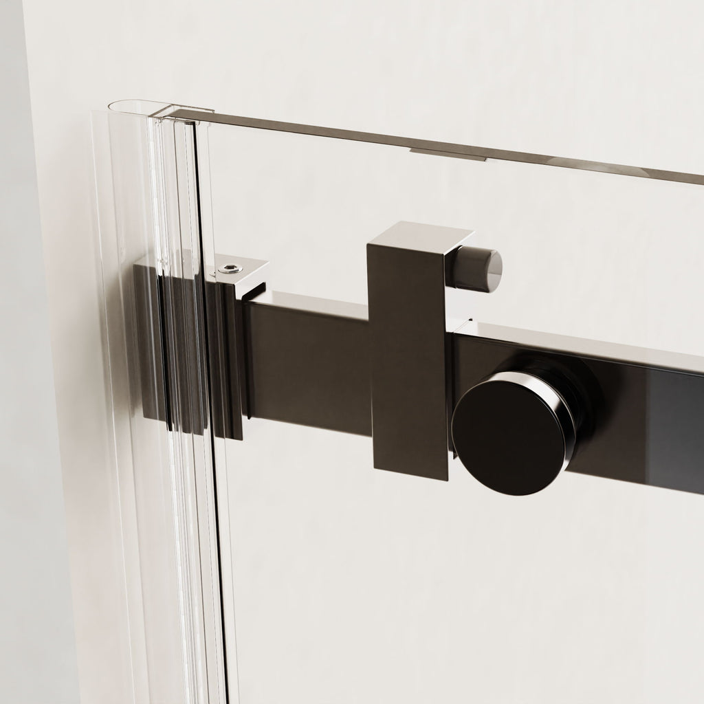 Frameless Single Sliding Shower Door, Sgcc Tempered Glass, Reversible
