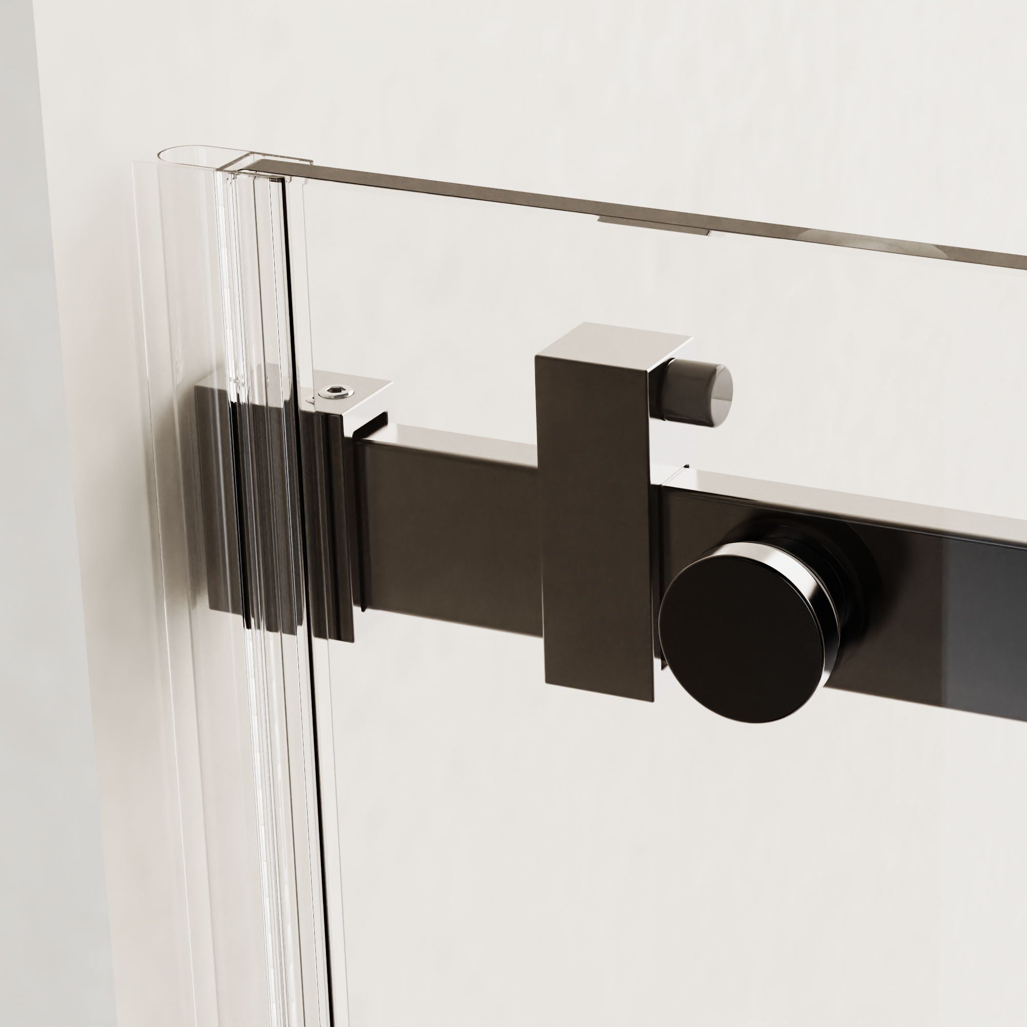 Frameless Single Sliding Shower Door, Sgcc Tempered Glass, Reversible