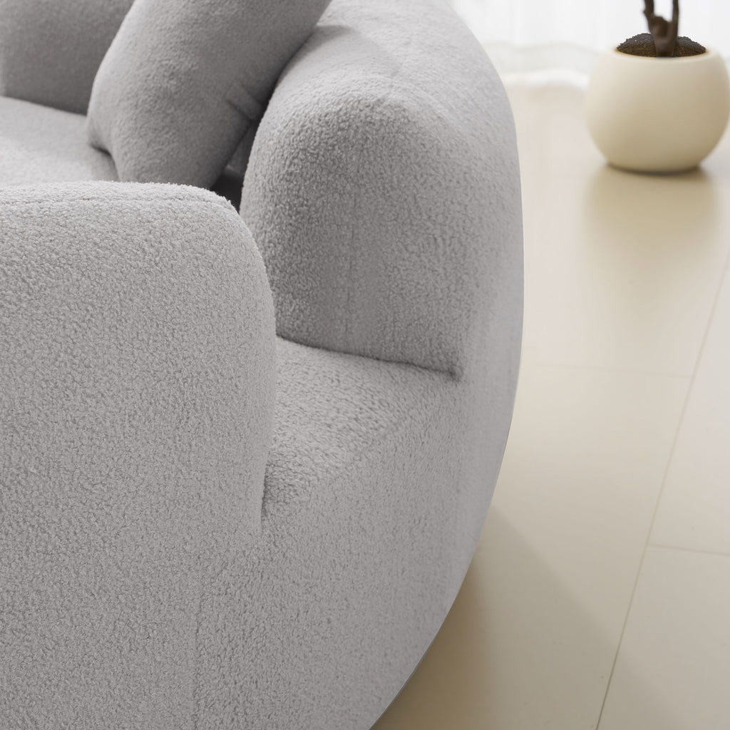 Modern Curved Loveseat