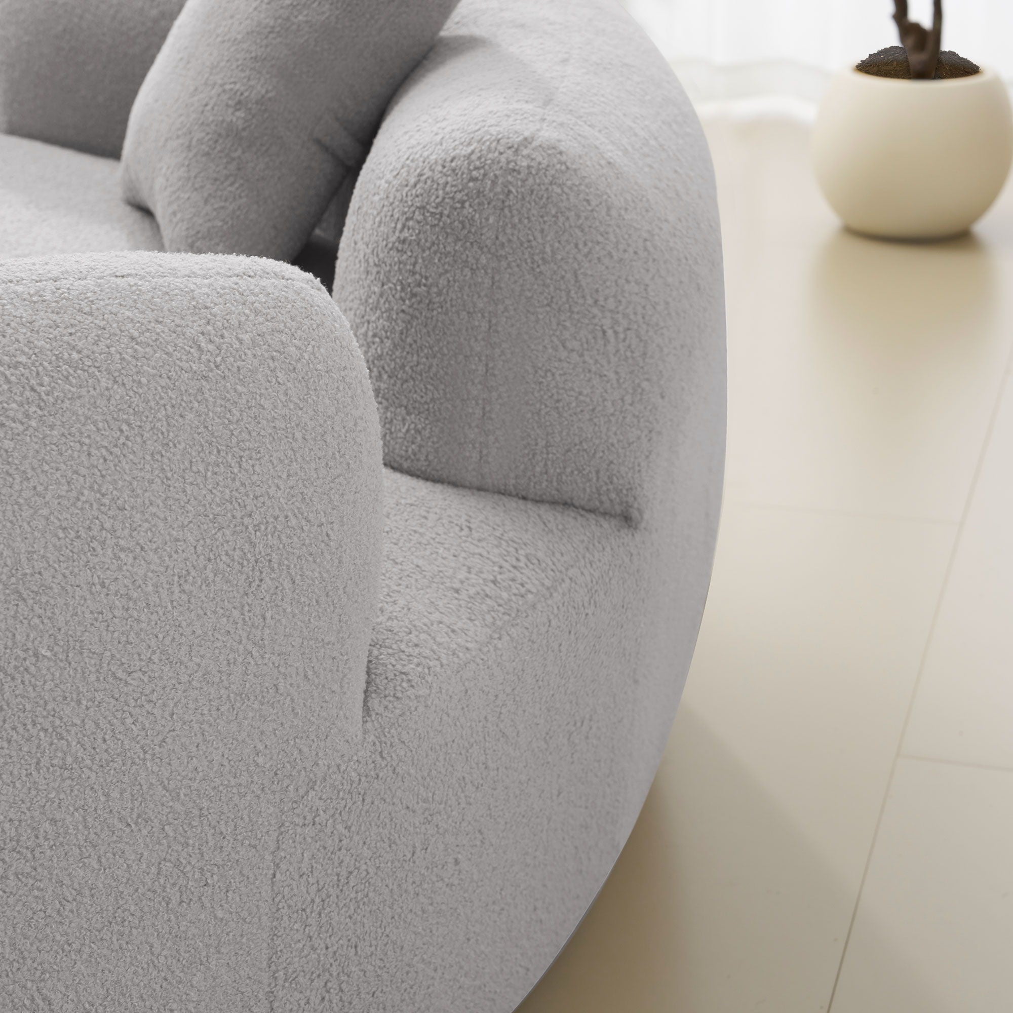 Modern Curved Loveseat