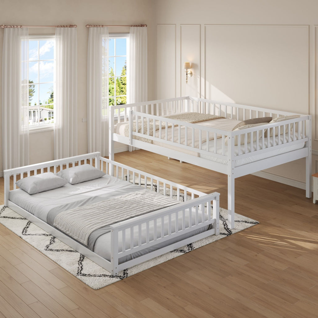 Bunk Bed With Ladder And Guardrails