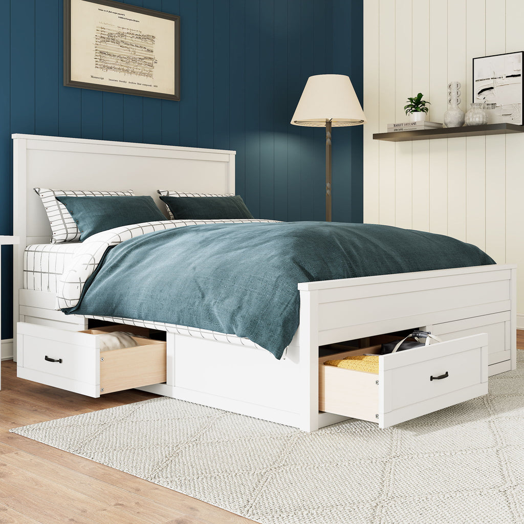 Modern Storage Platform Bed Frame With 6 Drawers