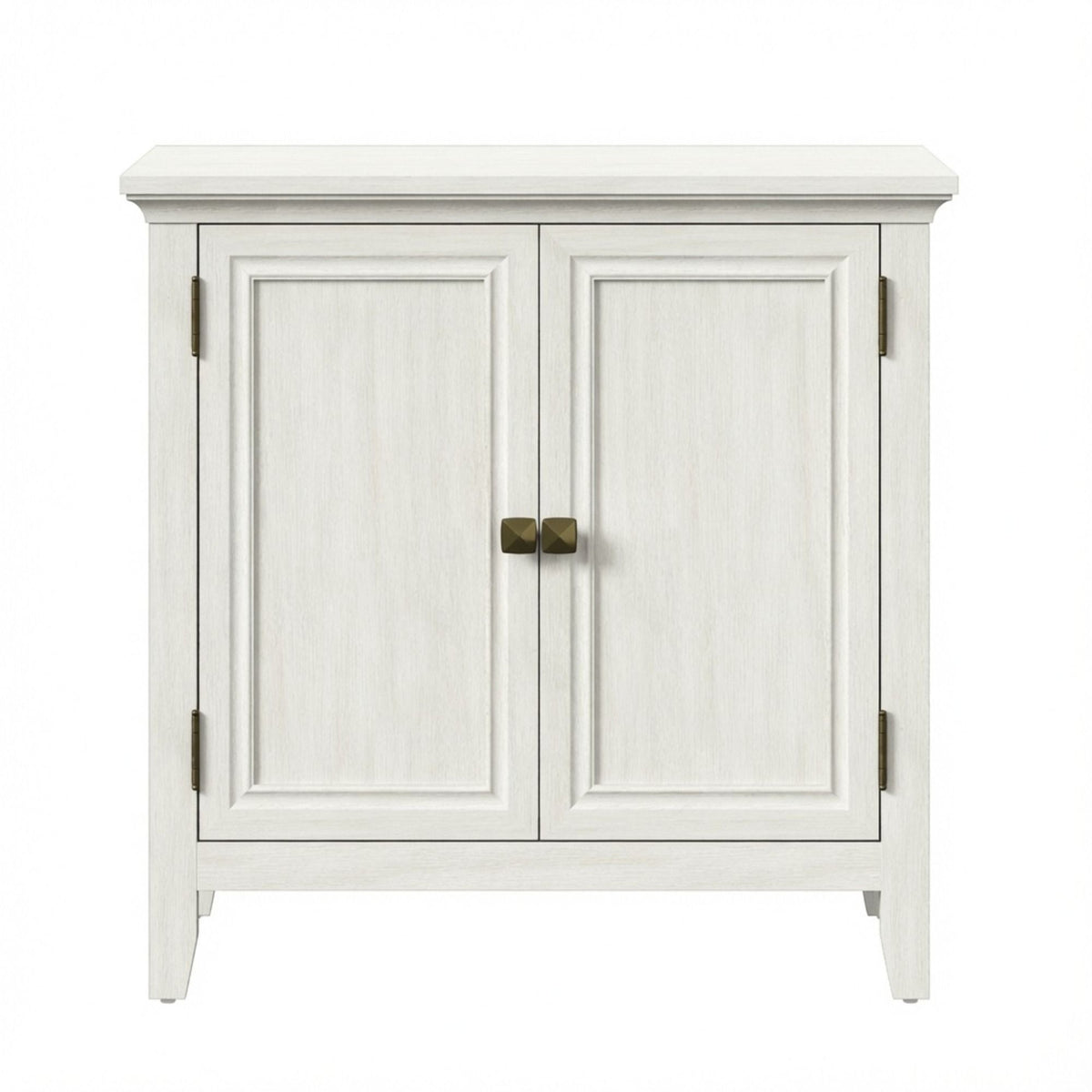 2 Door Buffet Cabinet With Adjustable Shelves - Matte White / Grayish
