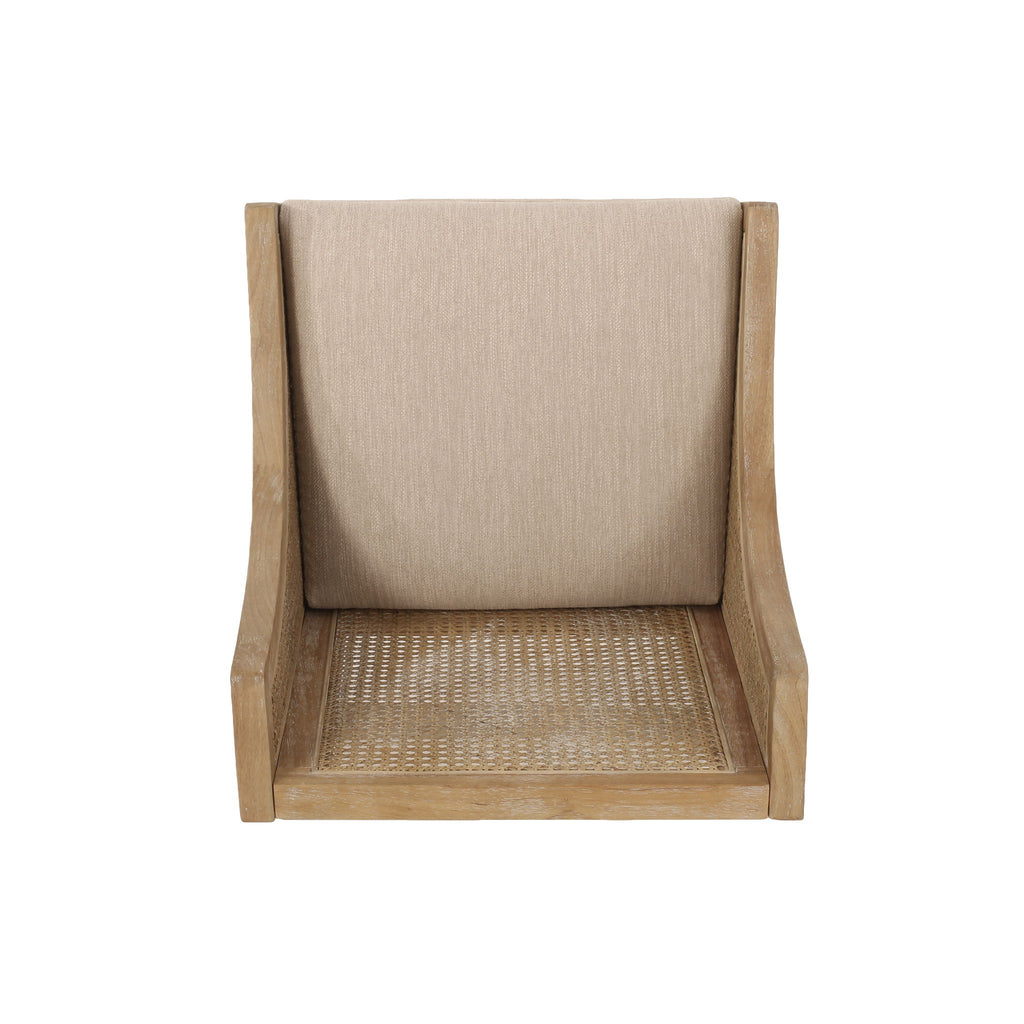 French Country Fabric Upholstered Counter Stools (Set of 2)
