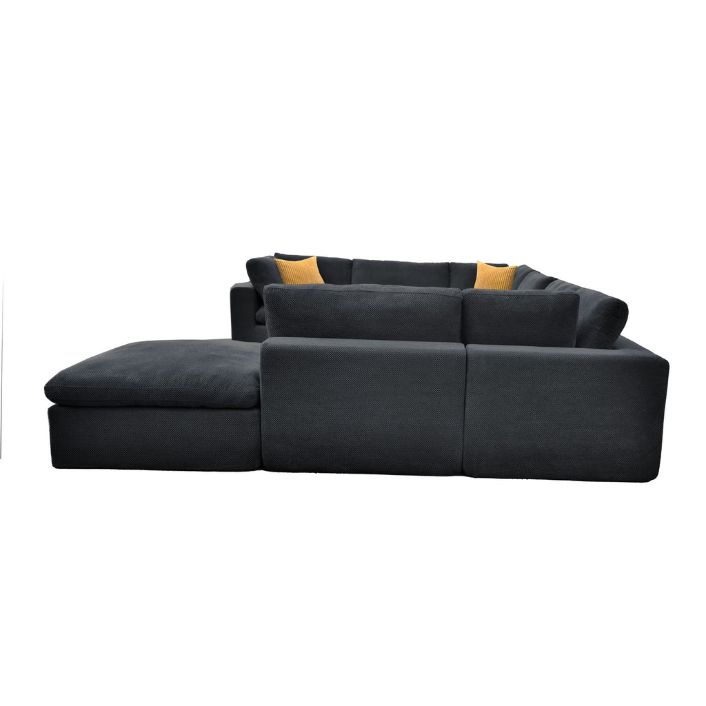 Custom Configuration Modular Sectional With Toss Pillows