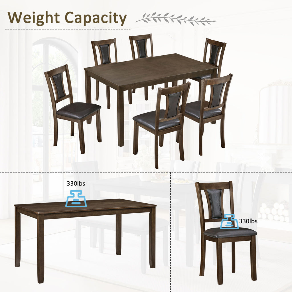 Modern Dining Table Set With Upholstered Chairs