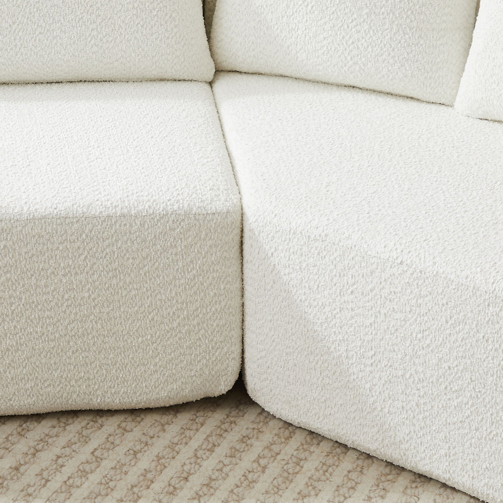 V - Shaped Modular Sofa Set With 3 Pillow