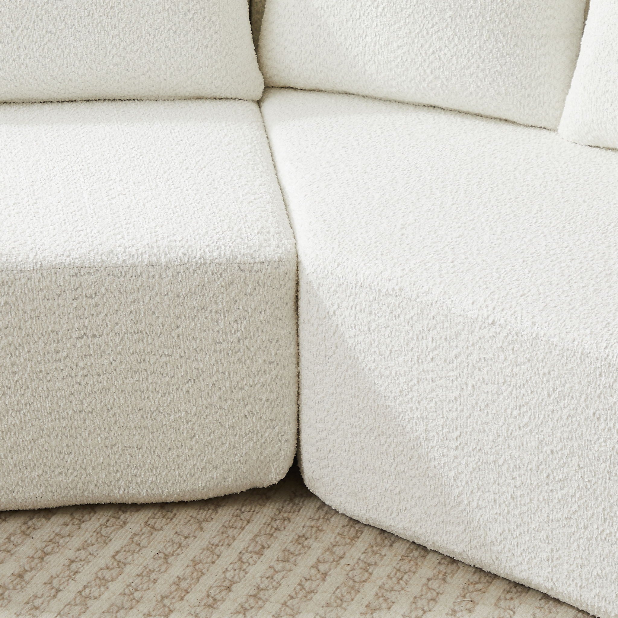 V - Shaped Modular Sofa Set With 3 Pillow