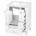 Modern Bathroom Vanity With Sink, Freestanding Cabinet With Drawers And Storage Shelves