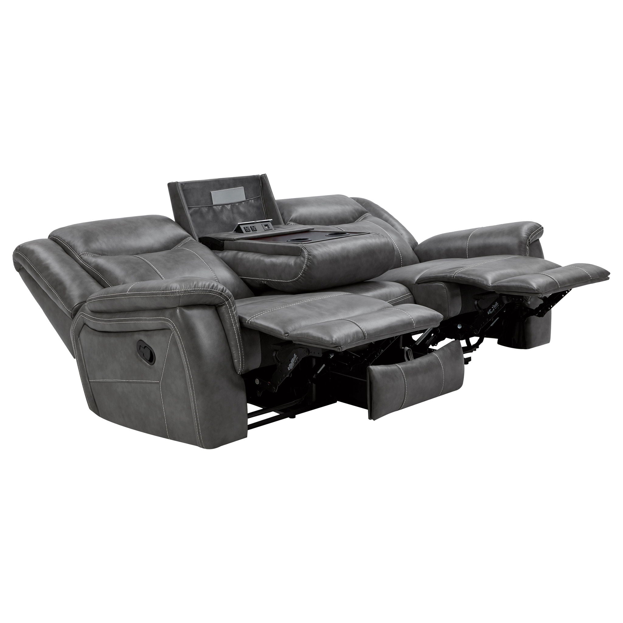 Hudson - Motion Sofa Pillow Top Arms Reclining Comfort - Gray