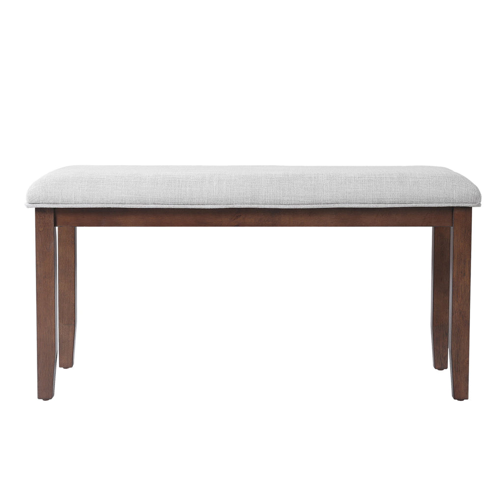 6 Piece Extendable Dining Table Set, Wood Table With Removable Leaf, 4 Upholstered Chairs And Bench - Cherry