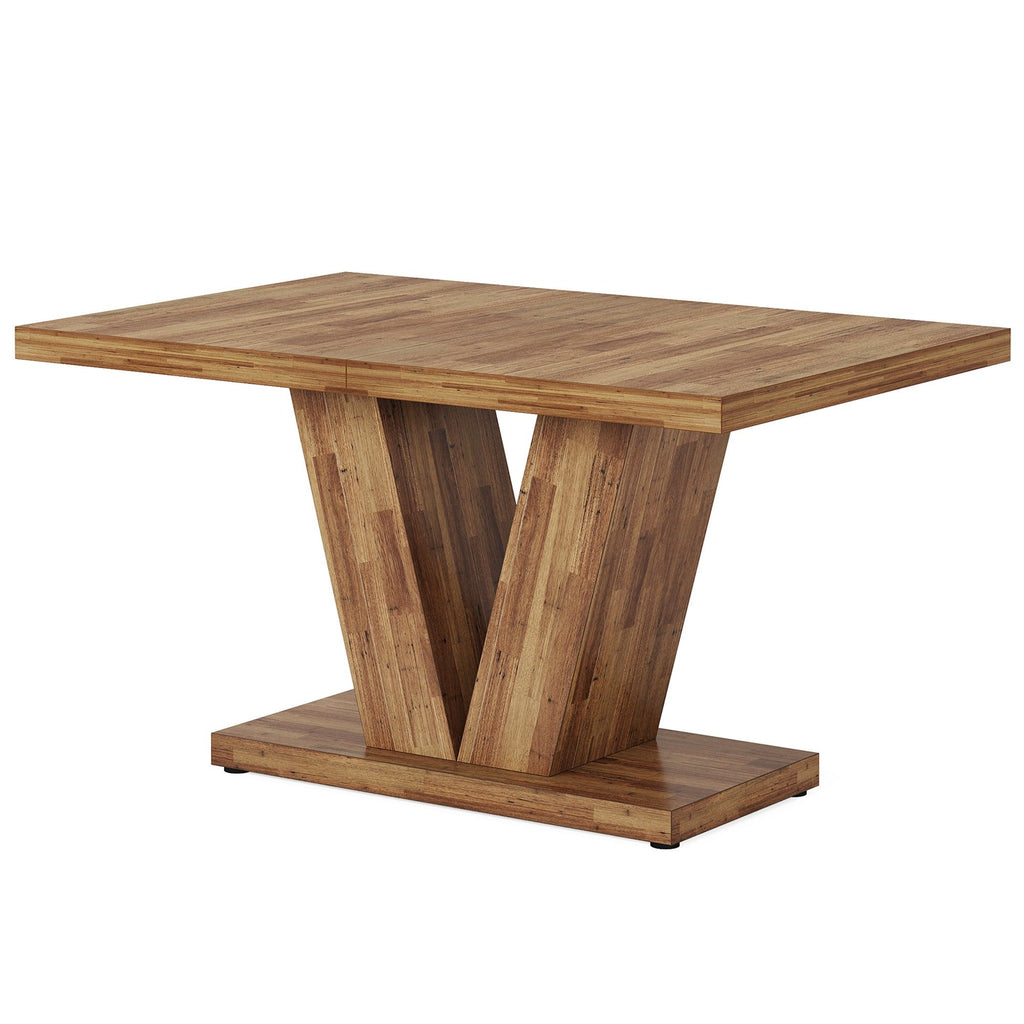 Dining Table With Pedestal Base For 4 - 6 People