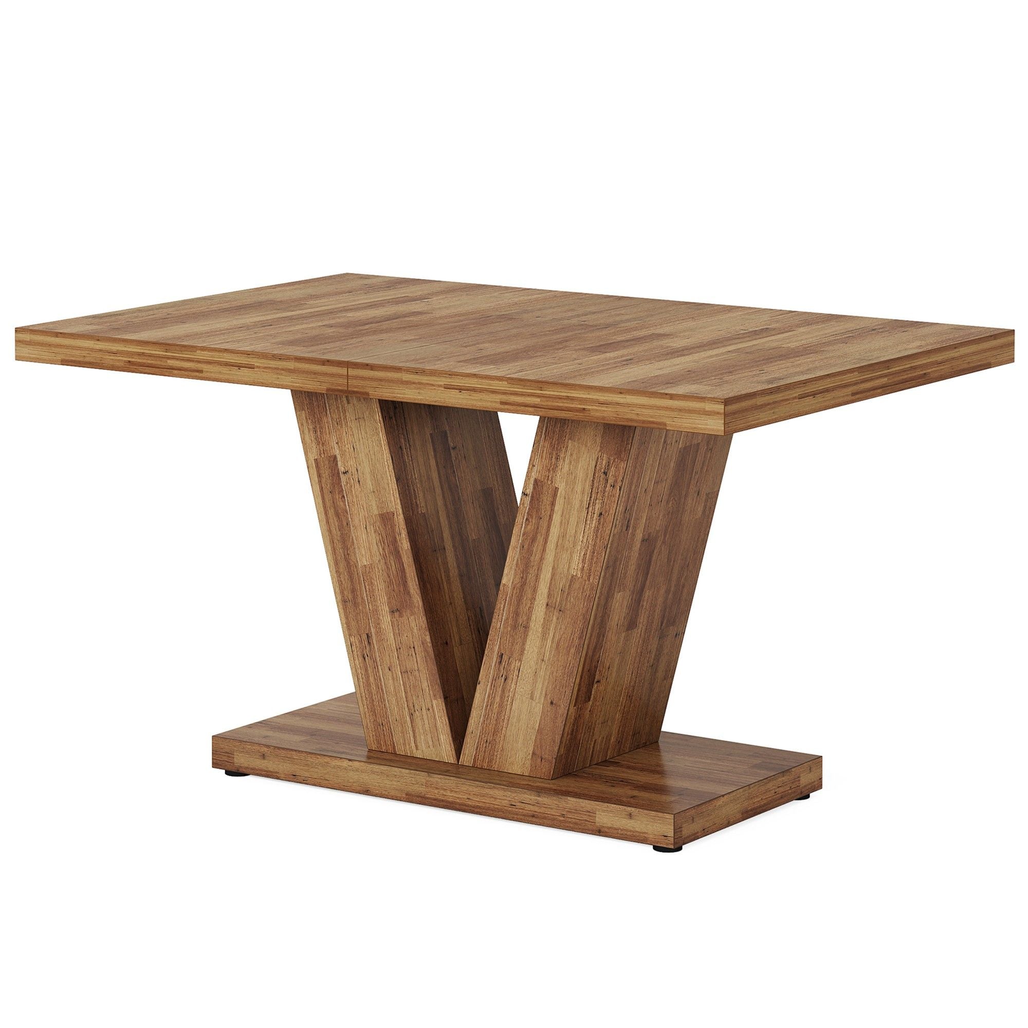 Dining Table With Pedestal Base For 4 - 6 People