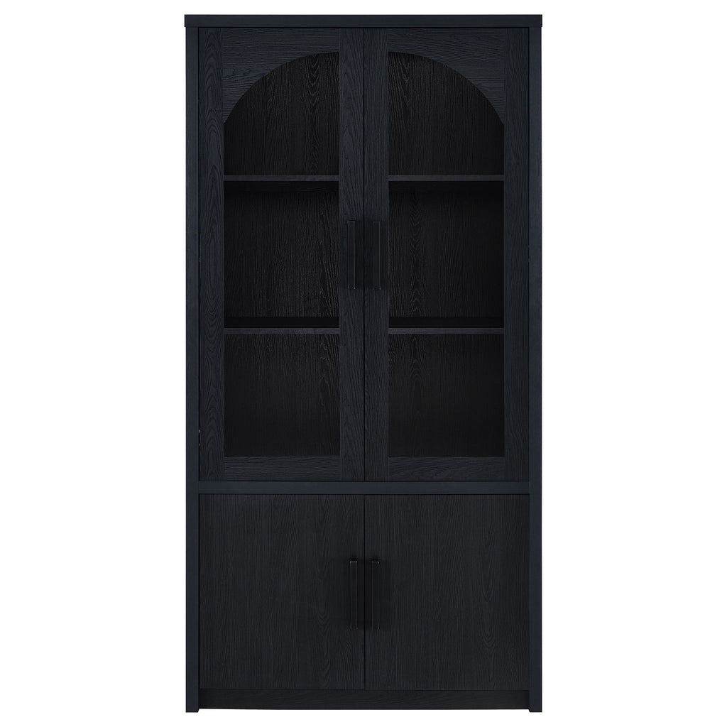Shayne - 4 Door Display Cabinet With LED Lighting - Black