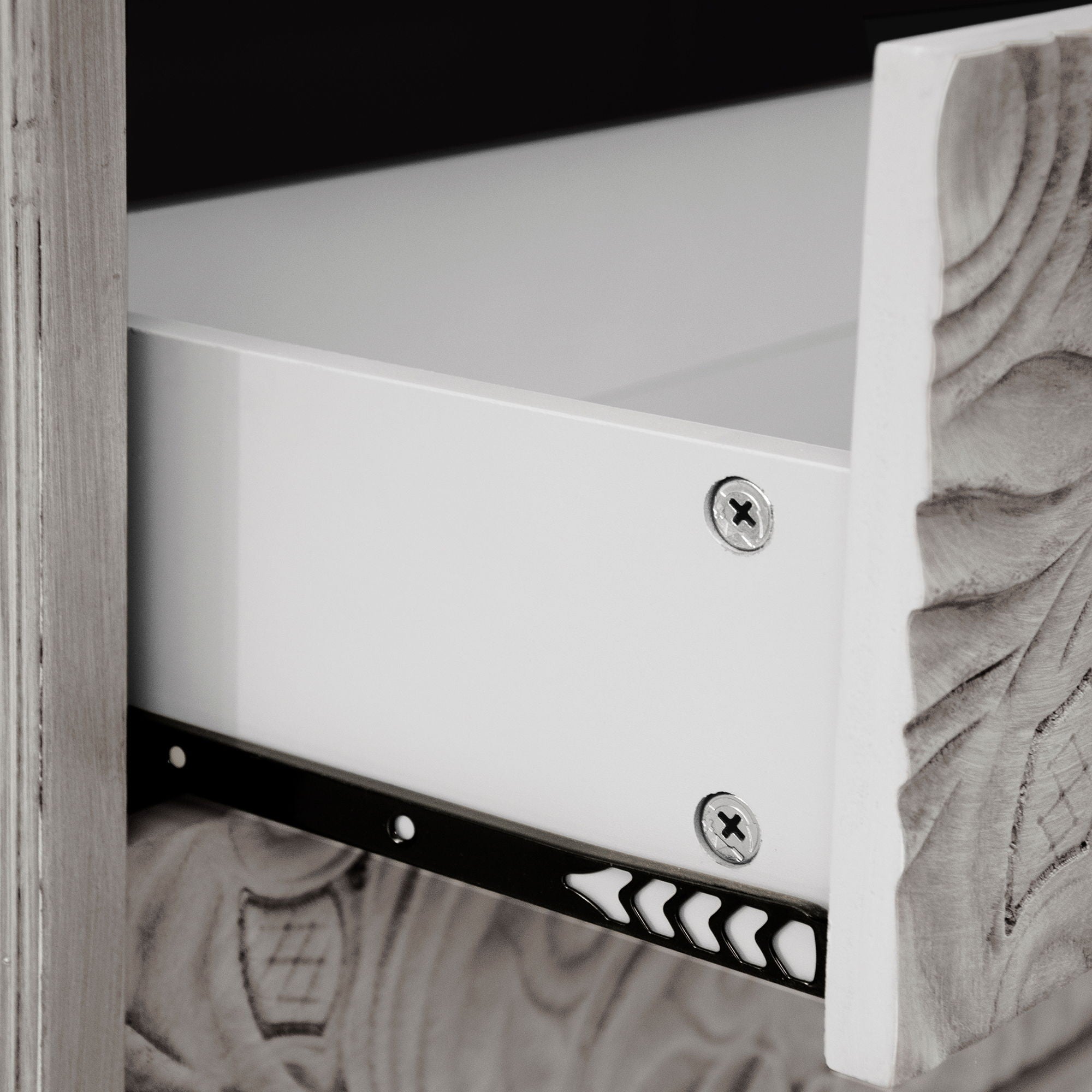 3 Drawer Cabinet, American Furniture, Suitable For Bedroom, Living Room - Light Gray