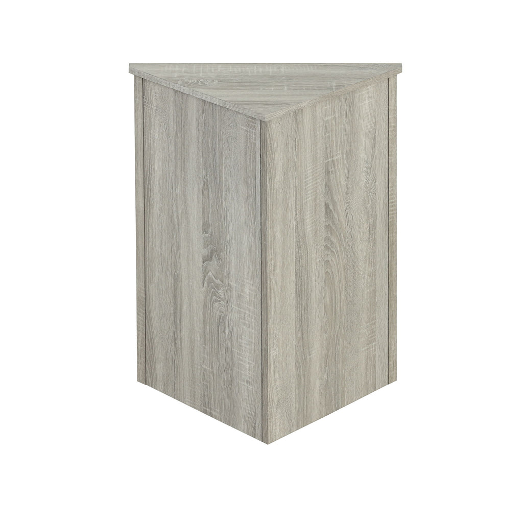 Triangle Bathroom Storage Cabinet With Adjustable Shelves, Freestanding Floor Cabinet - Oak