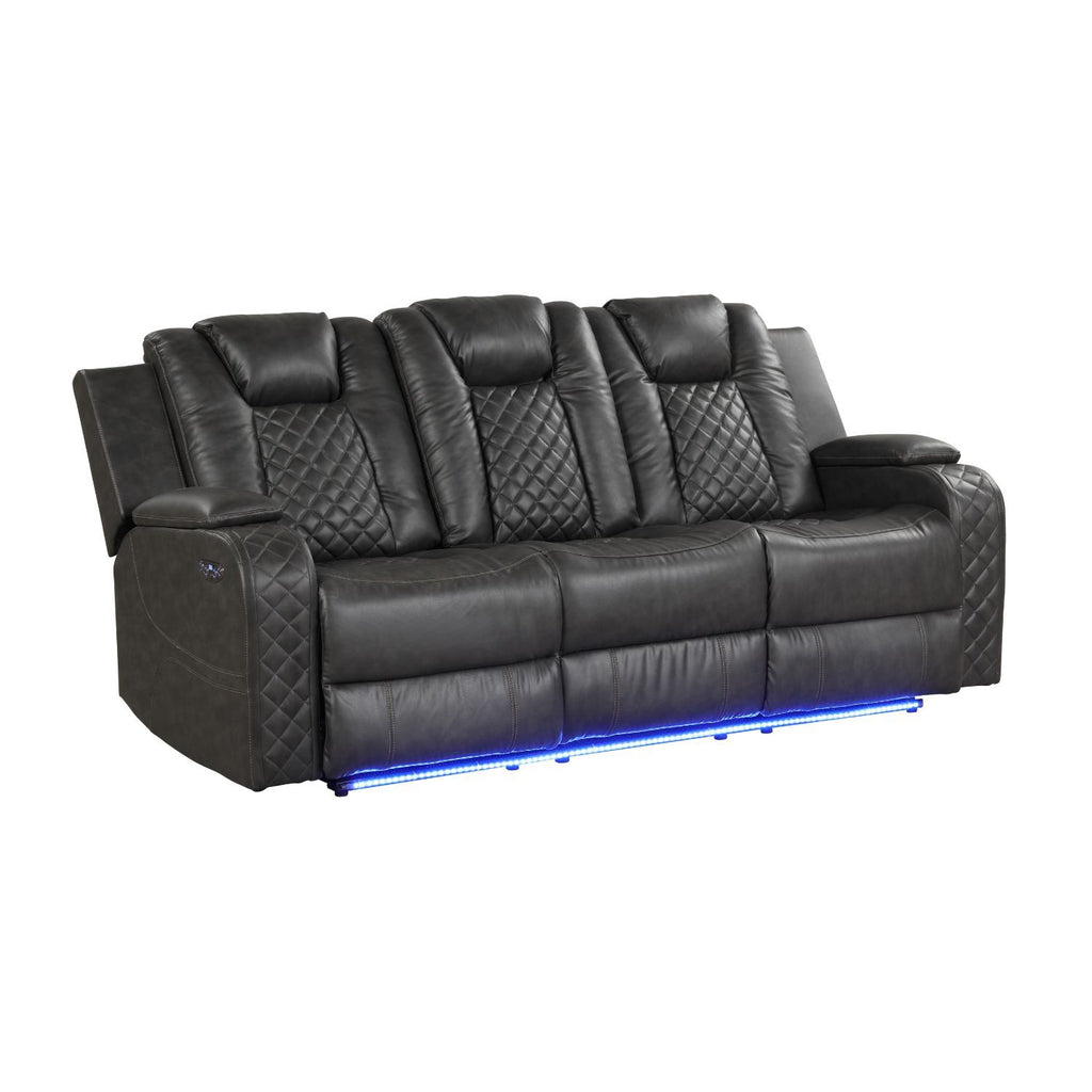 Benz - LED & Power Recliner With Adjustable Headrests And Ambient LED Lighting