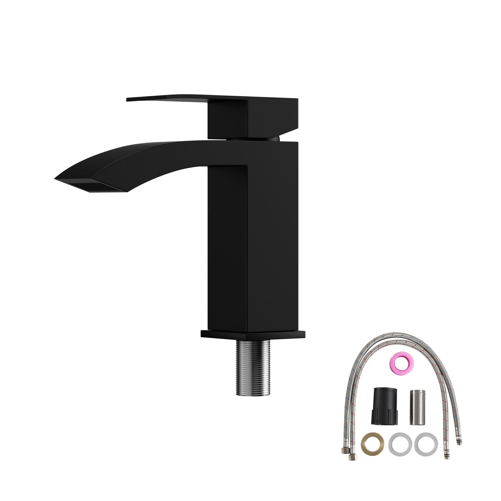 Wall Mounted Rectangular Bathroom Sink With Towel Bar
