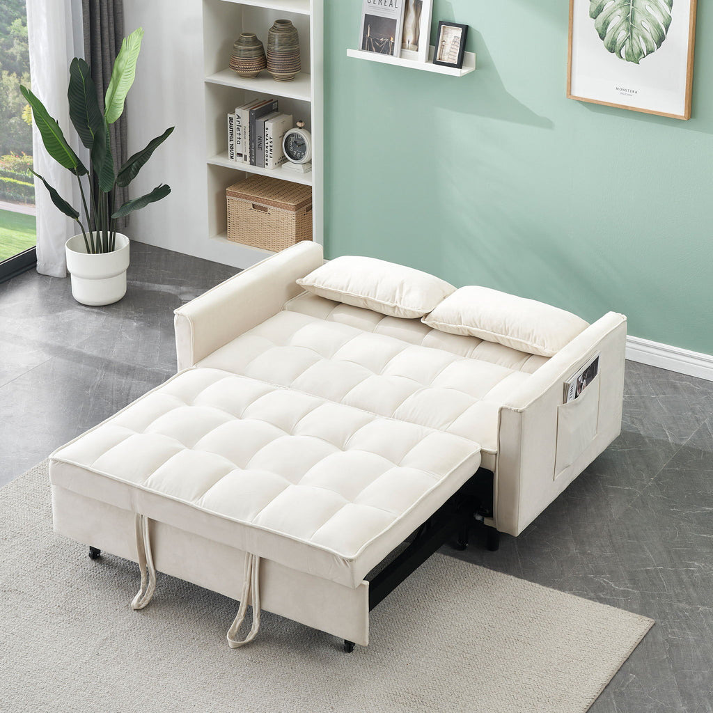 Sofa Bed With Pockets, 3 In 1 Convertible For Living Room
