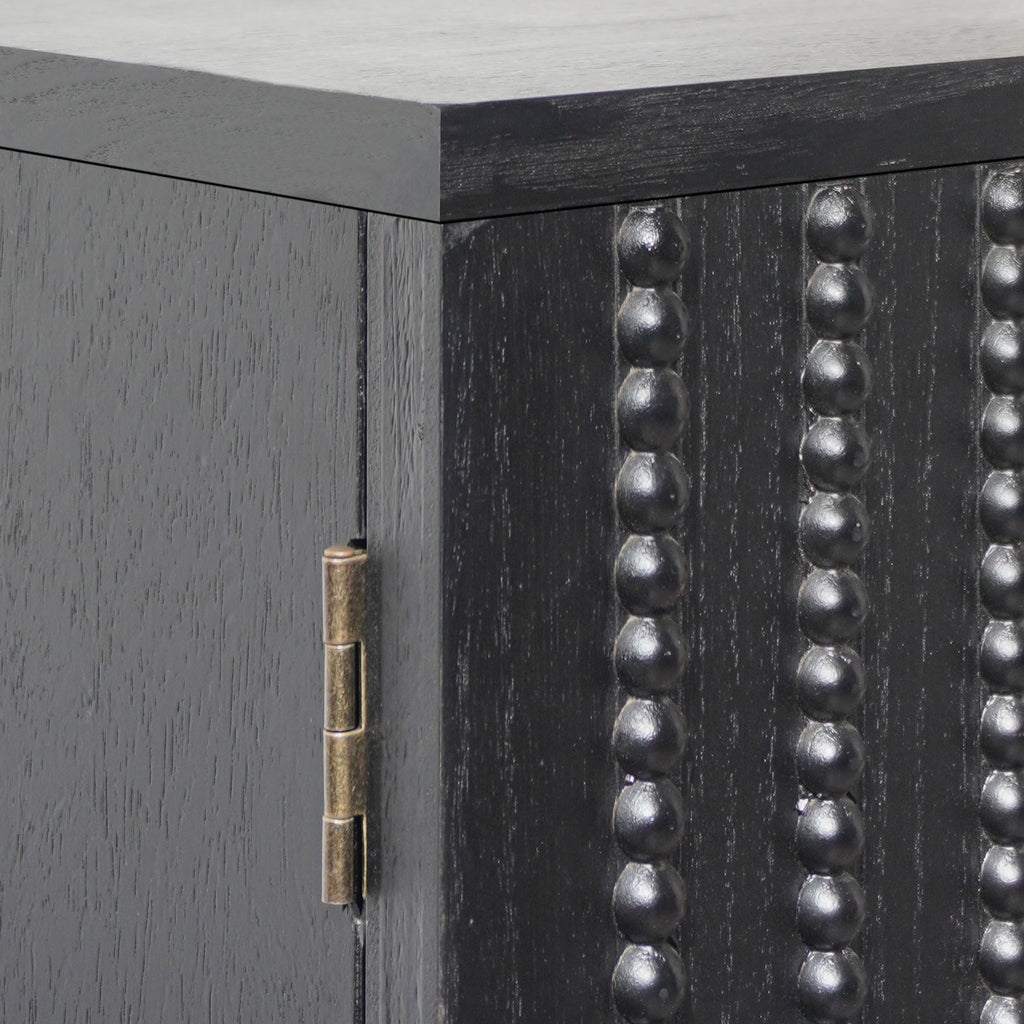 2 Door Storage Cabinet With Adjustable Shelf - Black