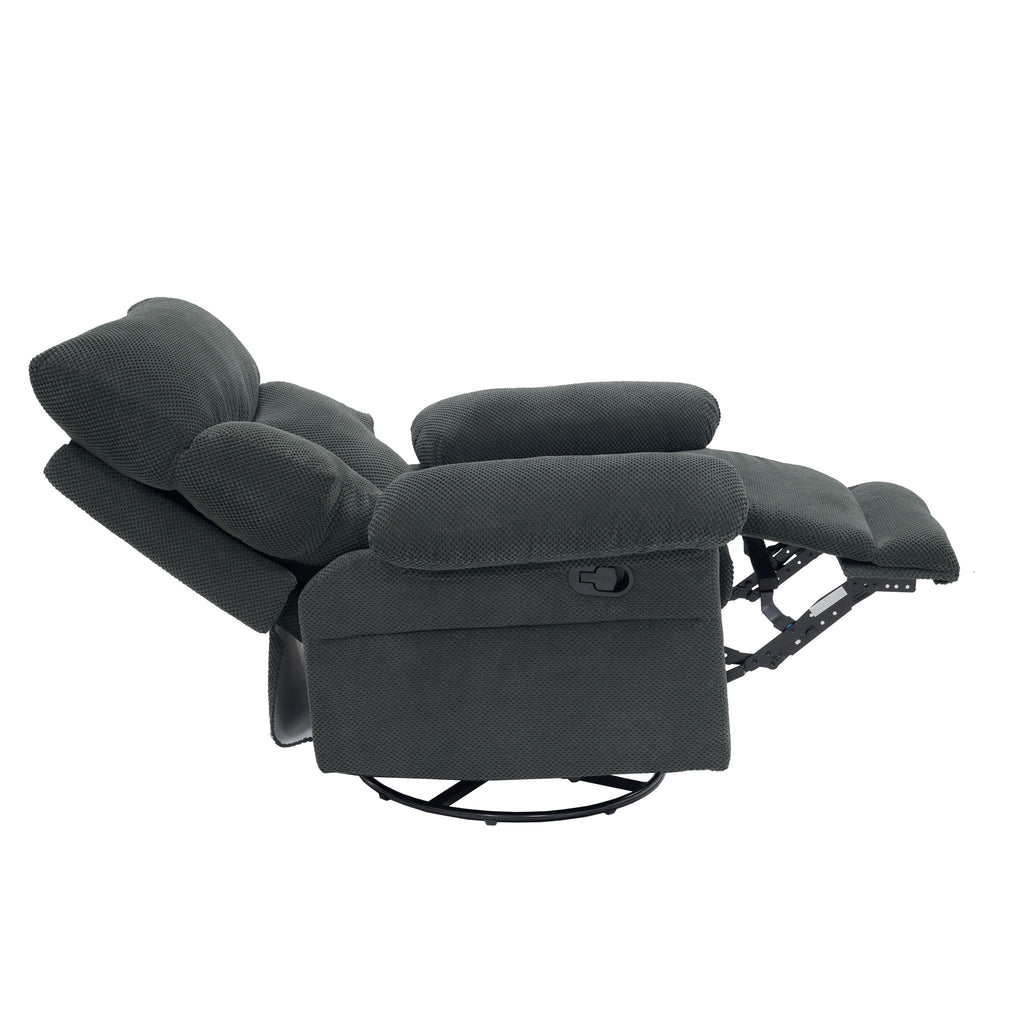 Swivel Rocker Recliner Chair With Manual Recline For Living Room