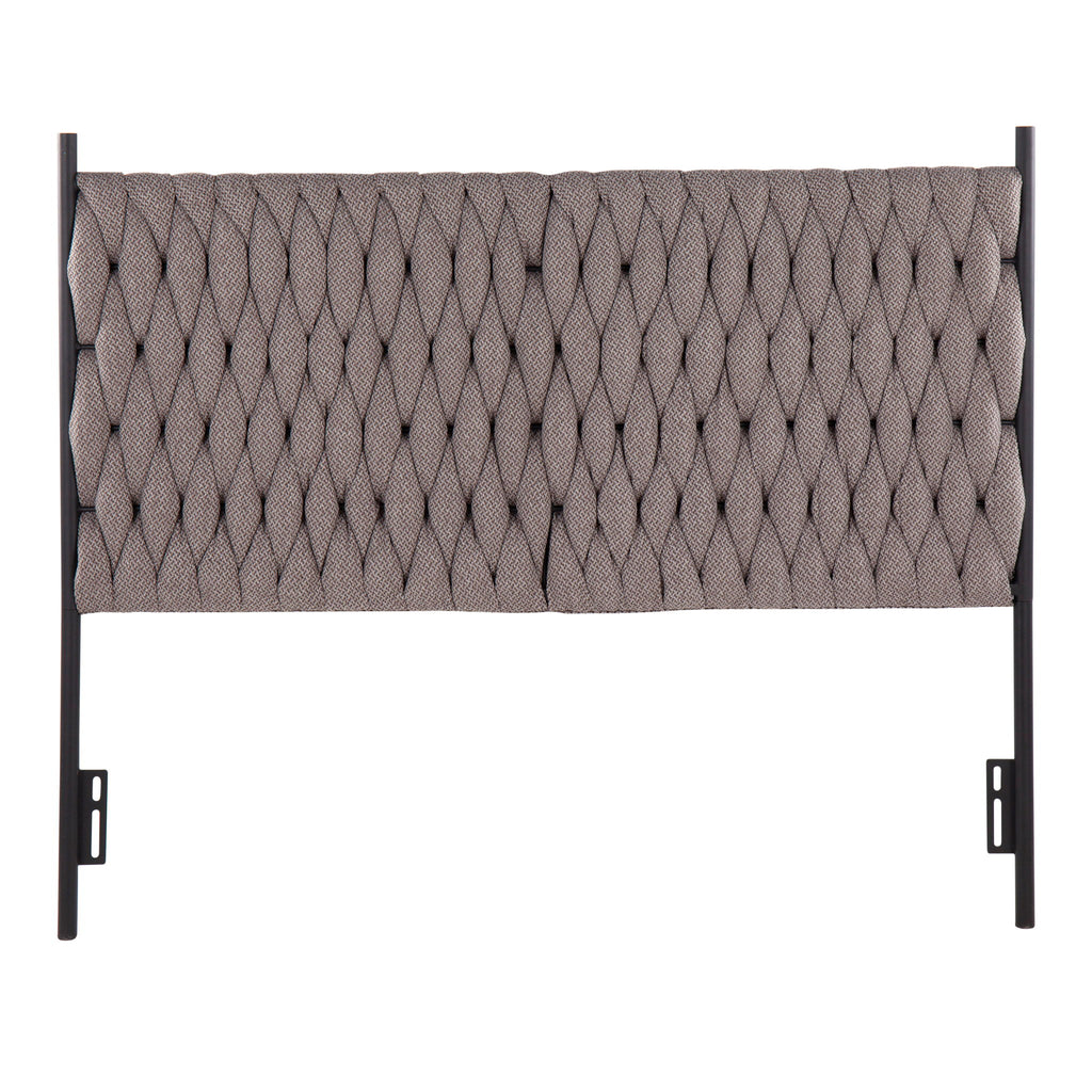 Braided Matisse - Queen Size Headboard - Gray