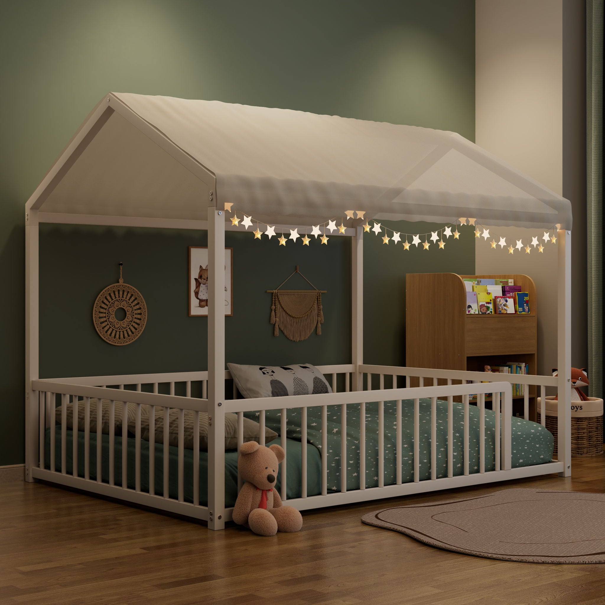 Montessori Floor Bed Frame With House Shape
