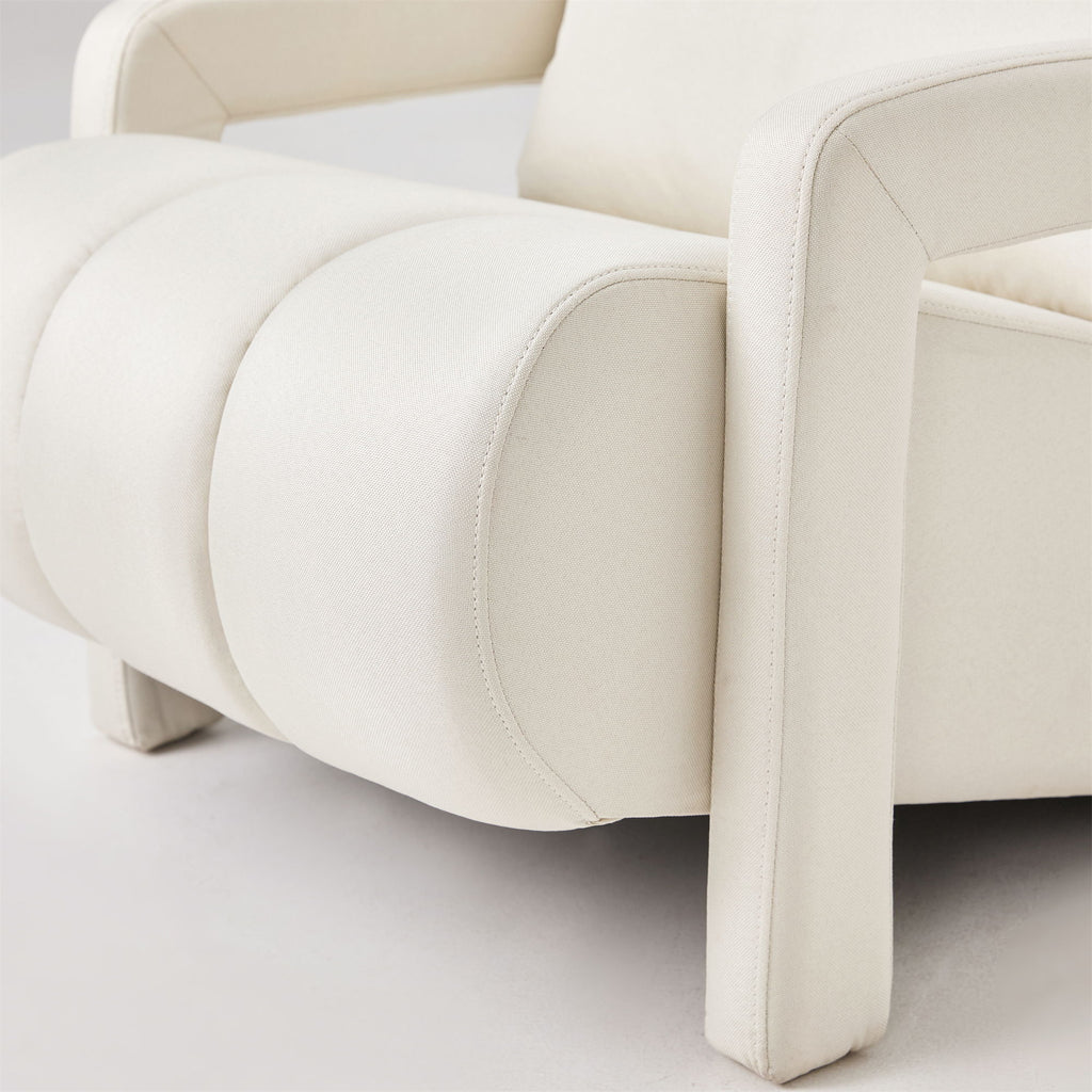 Modern Upholstered Accent Chair, Comfortable Fabric With A Pillow For Living Room