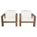 Stylish Outdoor Chair Set With Cushions For Garden (Set of 2)