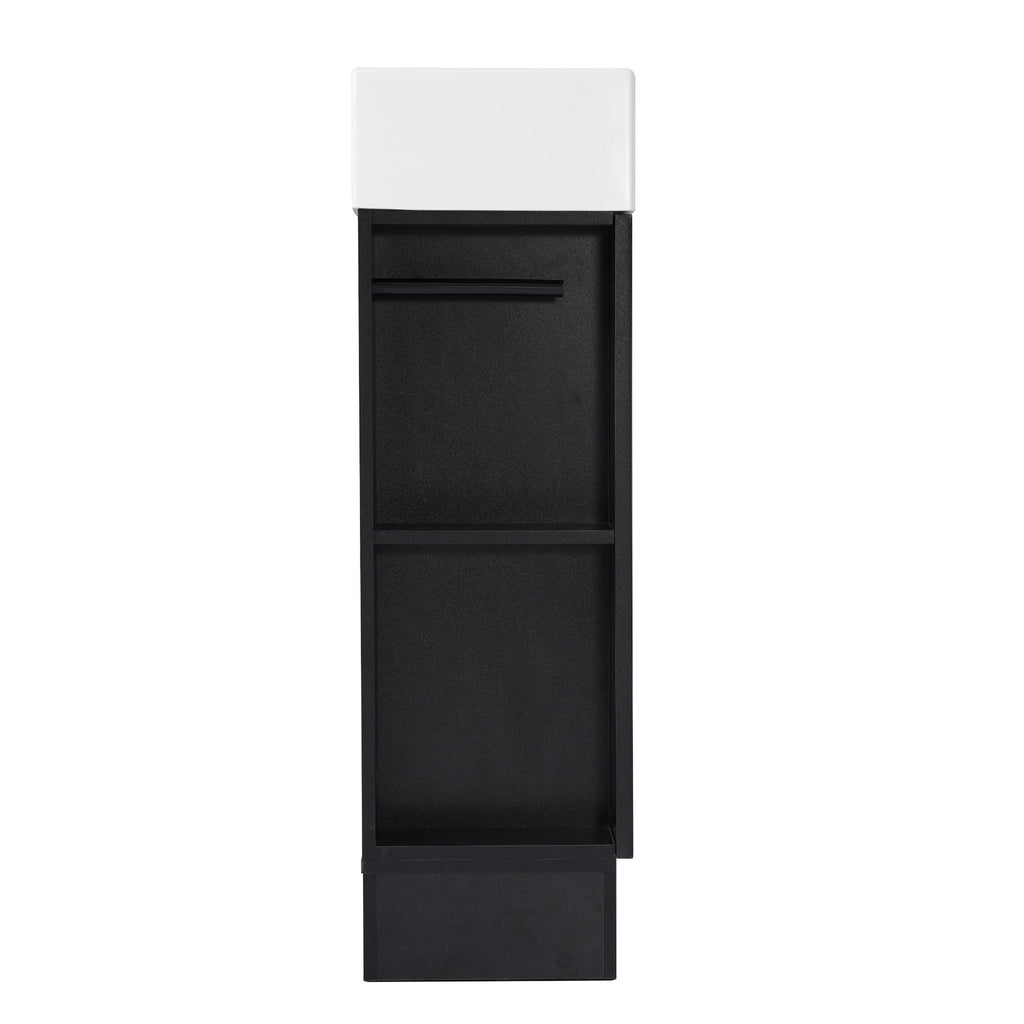 Modern Bathroom Vanity With Sink And 2 Tier Shelf