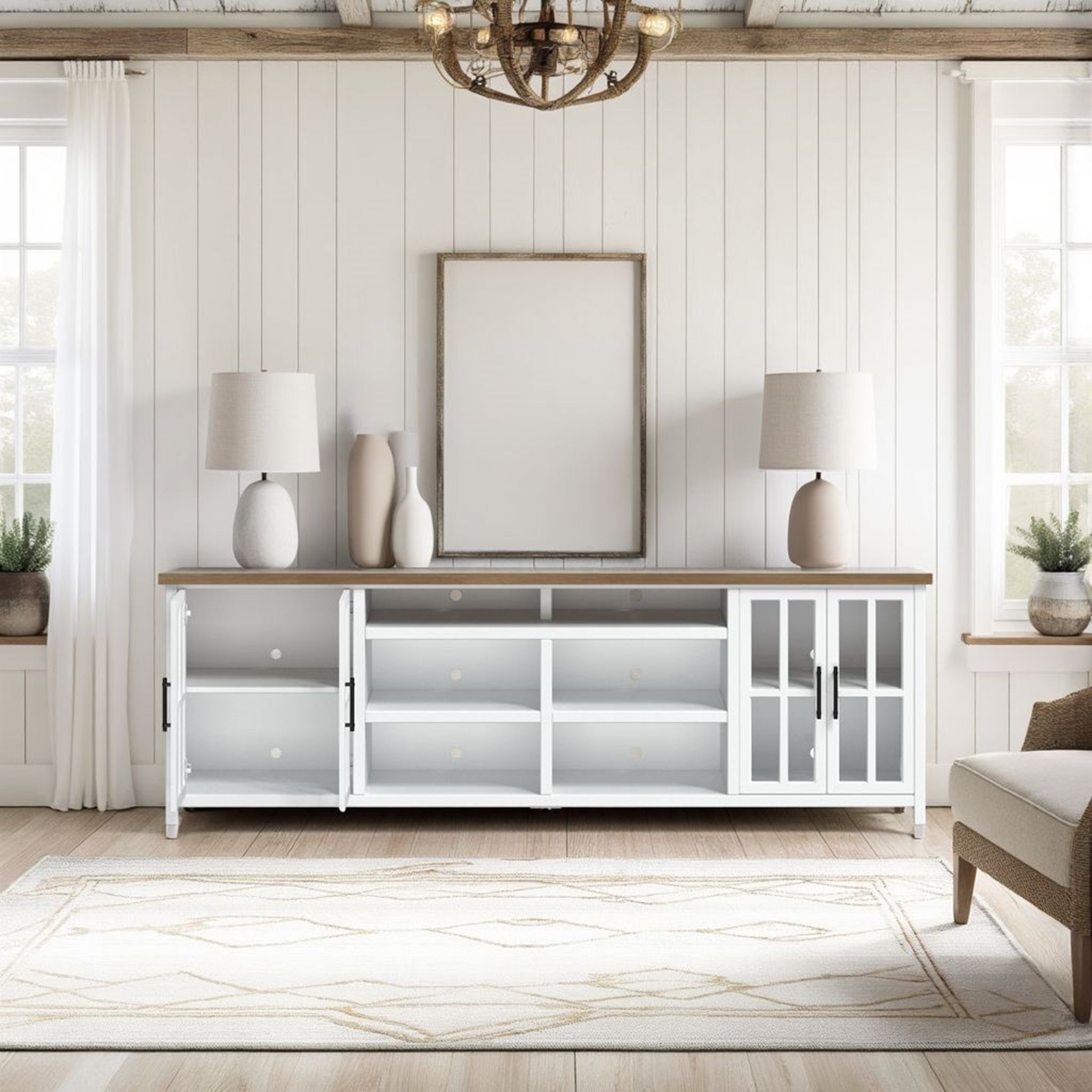 Hampton - TV Stand Console & Cable Management