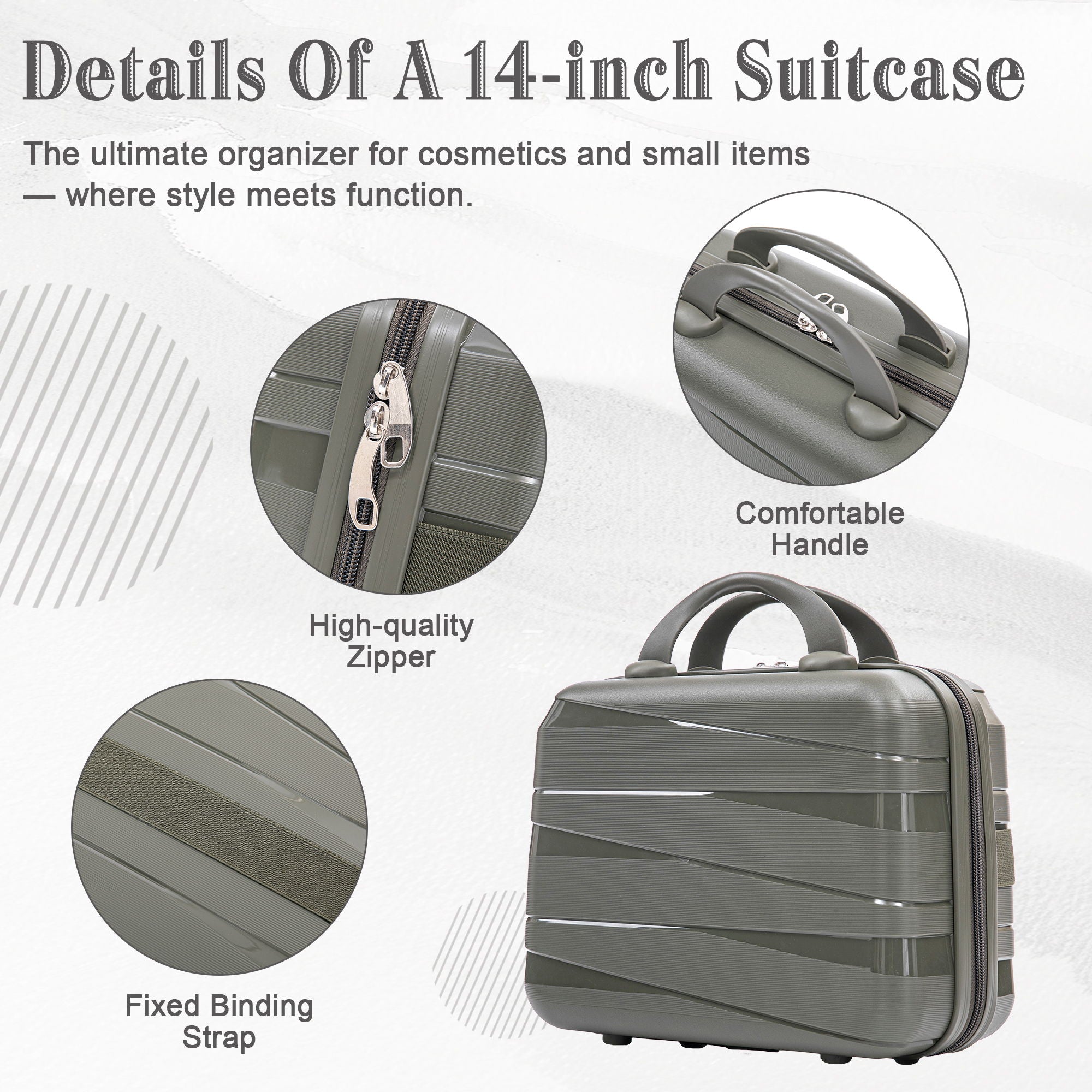 4 Piece Luggage Set, Combination Lock