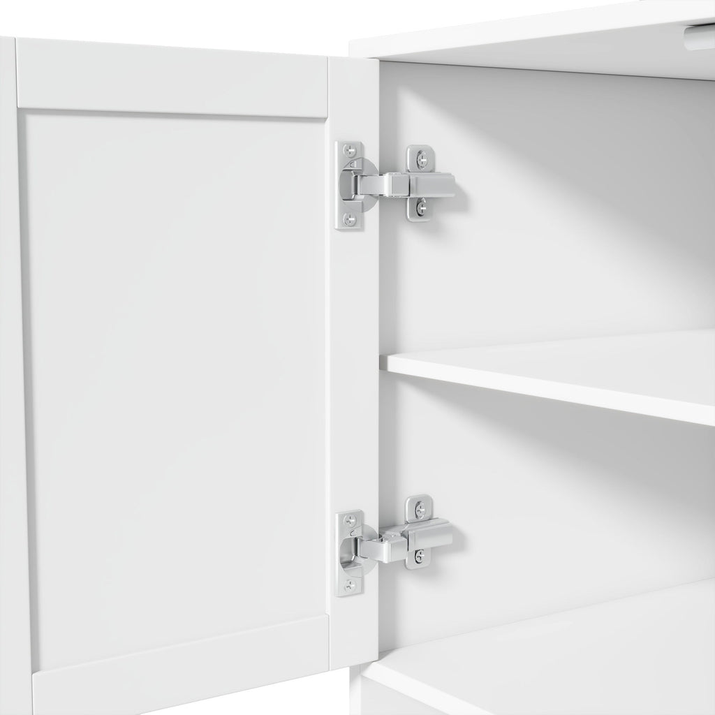 Large Kitchen Pantry Storage Cabinet Cupboard With Pull Out Side Cabinet