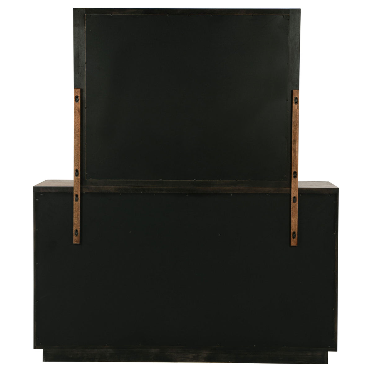 Moraga - 6 Drawer Dresser With Mirror - Ash Brown