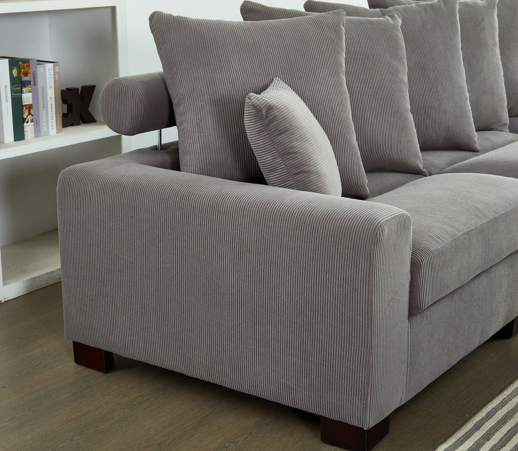 5 Seater Oversized Convertible L & U Shaped Couch