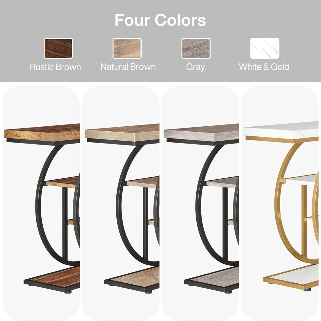 Console Table With 4 Tier Design For Living Hallway